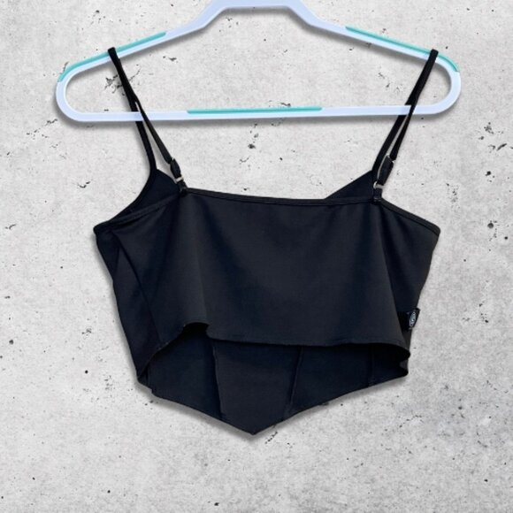 Cider Corset Tank‎ Top Adjustable Straps Structured Stitching Edgy Style Black M - Picture 3 of 7